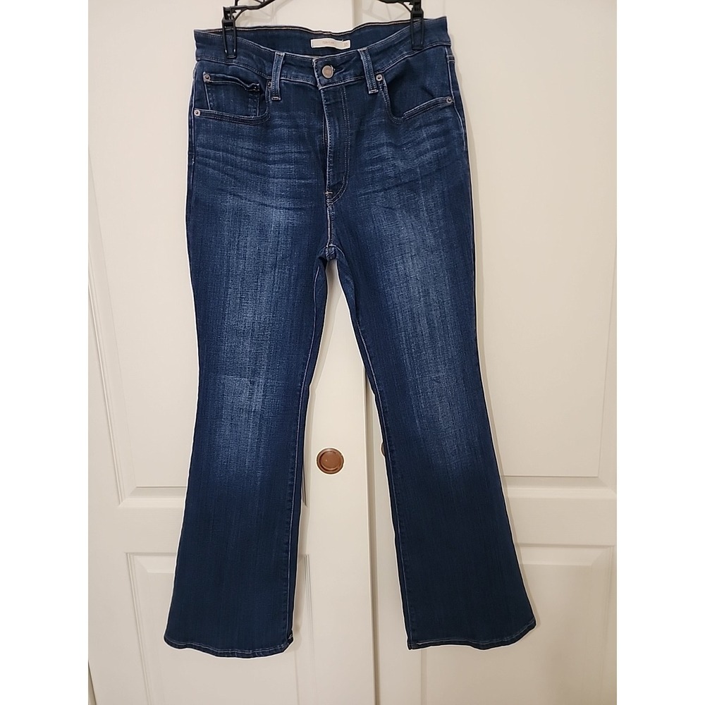 Levi's 726 High Rise Flare Jeans Women's Size 33 Blue Stretch Bootcut Y2K